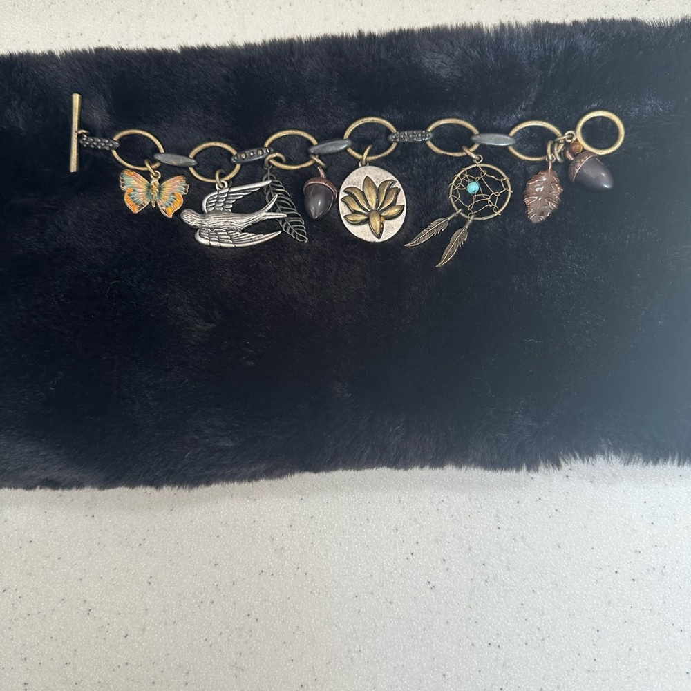 Lucky Brand Gold and Silver Chain Link Bracelet